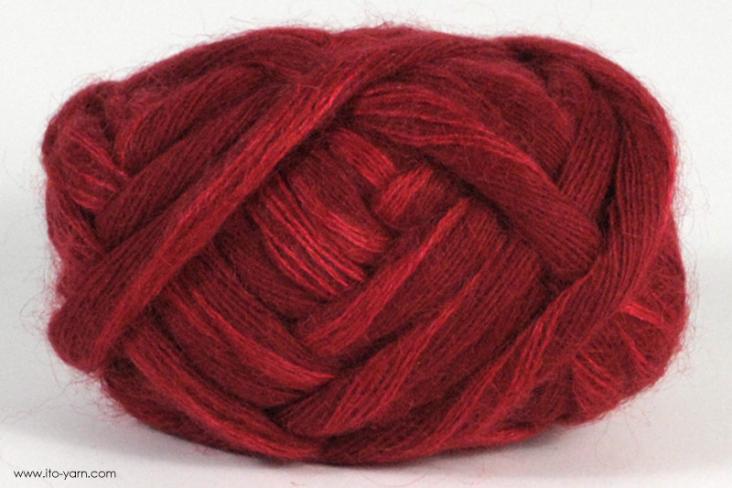 ITO MASAKI Mayu noble cashmere yarn, 12, Red, comp: 82% Cashmere  11% Mohair  7% Silk  7% Silk