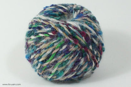 ITO MASAKI Miyabi opulent elegance yarn, 51, Blue, comp: 50% Wool  34% Nylon  10% Mohair  10% Mohair