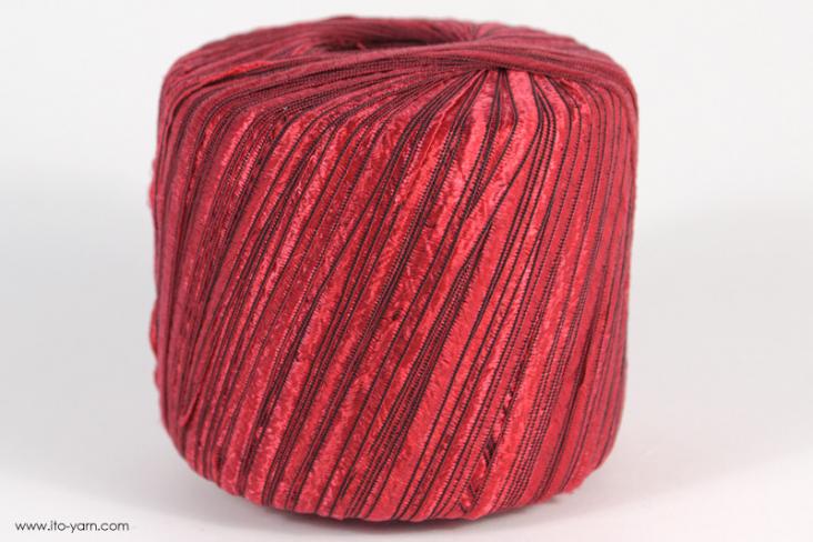 ITO MASAKI Olive stunning ribbon yarn, 12, Red, comp: 75% Cupro  25% Nylon  