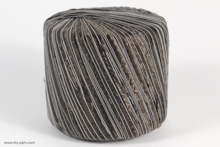 ITO MASAKI Olive stunning ribbon yarn, 33, Brown, comp: 75% Cupro  25% Nylon  