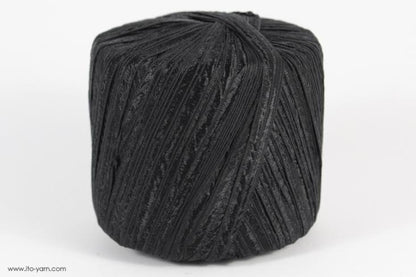ITO MASAKI Olive stunning ribbon yarn, 81, Black, comp: 75% Cupro  25% Nylon  