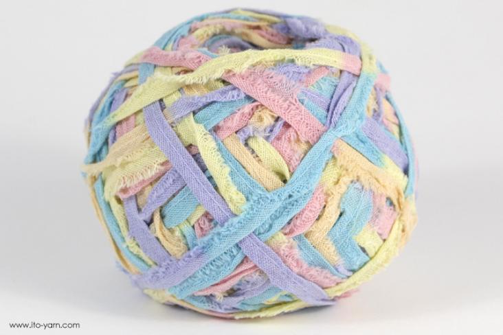 ITO MASAKI Salvia woven ribbon yarn, 93, Rainbow, comp: 100% Cotton   