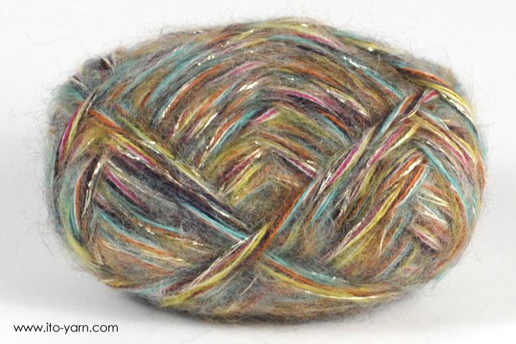 ITO MASAKI Aya pure luxury yarn, 22, Yellow, comp: 40% Wool  35% Mohair  23% Silk  23% Silk