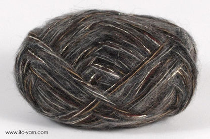 ITO MASAKI Aya pure luxury yarn, 33, Brown, comp: 40% Wool  35% Mohair  23% Silk  23% Silk