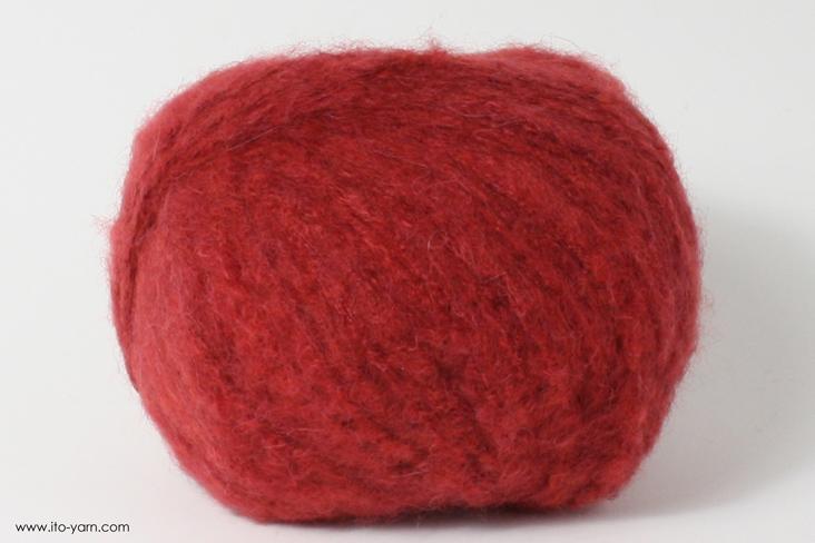 ITO MASAKI Kokedama fluffy lightweight yarn, 12, Red, comp: 30% Wool  30% Polyacryl  25% Alpaca  25% Alpaca