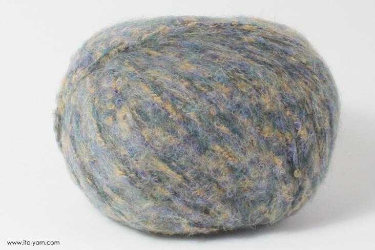 ITO MASAKI Kokedama fluffy lightweight yarn, 51, Blue, comp: 30% Wool  30% Polyacryl  25% Alpaca  25% Alpaca