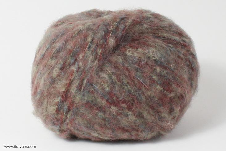 ITO MASAKI Kokedama fluffy lightweight yarn, 63, Winered, comp: 30% Wool  30% Polyacryl  25% Alpaca  25% Alpaca