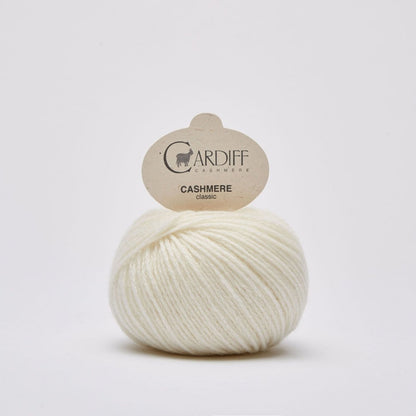 Cardiff CLASSIC gentle yarn, 501, NEVE, comp: 100% Cashmere