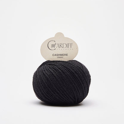 Cardiff CLASSIC gentle yarn, 516, NERO, comp: 100% Cashmere