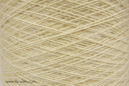 ITO Karei woolen spun yarn, 809, White, comp: 100% Cashmere