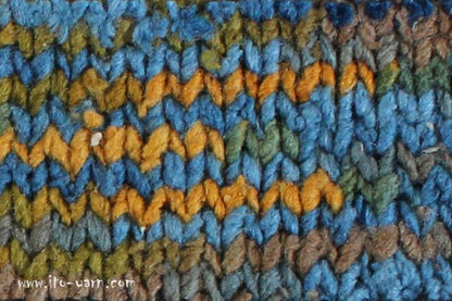 ITO Kinu Kasuri space dyed silk yarn, 131, Brass, comp: 100% Silk