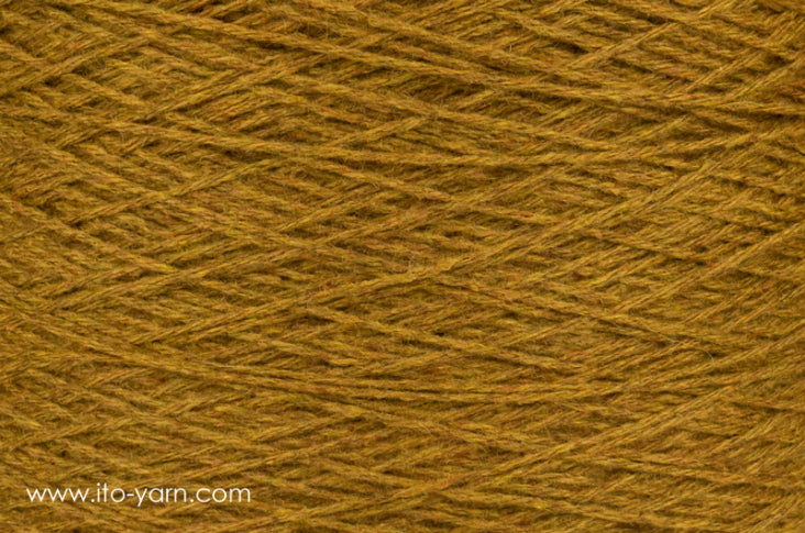 ITO Kuroten soft woolen spun yarn, 880, Mustard, comp: 80% Cashmere, 20 % Sable