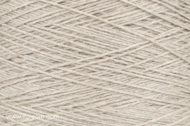 ITO Kuroten soft woolen spun yarn, color 883 Pearl Gray, comp: 80% Cashmere, 20 % Sable
