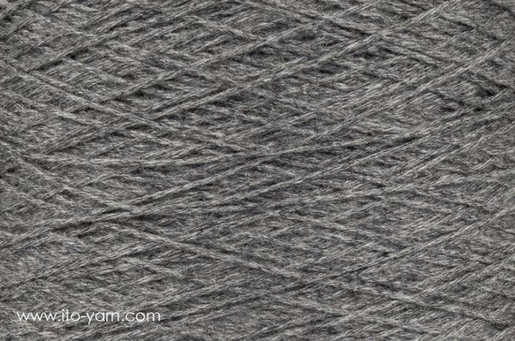 ITO Kuroten soft woolen spun yarn, color 884 Gray, comp: 80% Cashmere, 20 % Sable