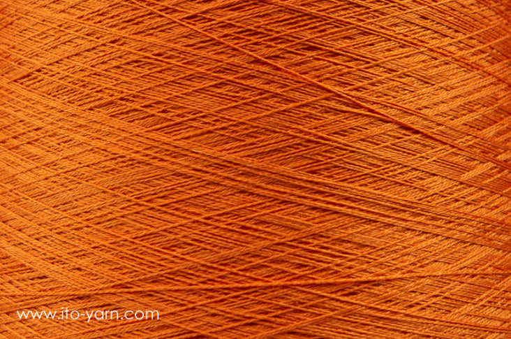 ITO Nui spun silk thread, color 1025 Carrot, comp: 100% Silk