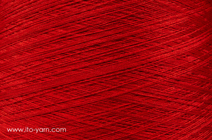 ITO Nui spun silk thread, color 1034 Red, comp: 100% Silk