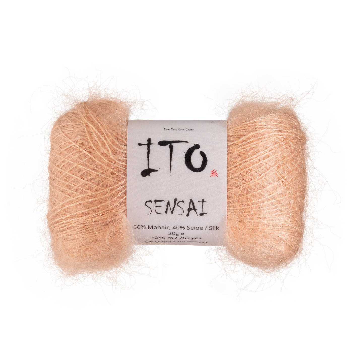 ITO Sensai delicate mohair yarn, 302, Cinnamon, comp: 60% Mohair, 40% Silk