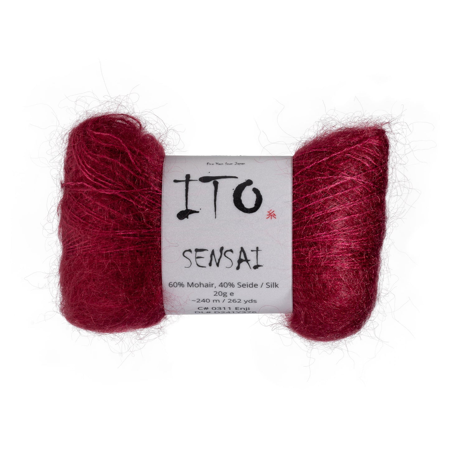 ITO Sensai delicate mohair yarn, 311, Enji, comp: 60% Mohair, 40% Silk