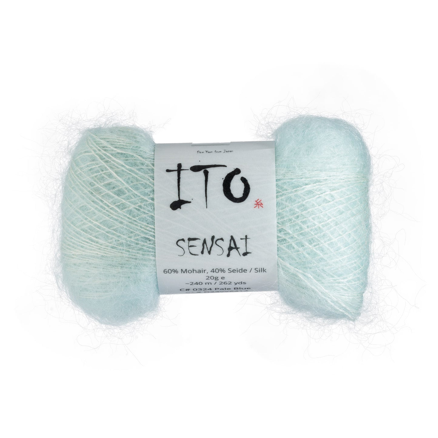 ITO Sensai delicate mohair yarn, 324, Pale Blue, comp: 60% Mohair, 40% Silk