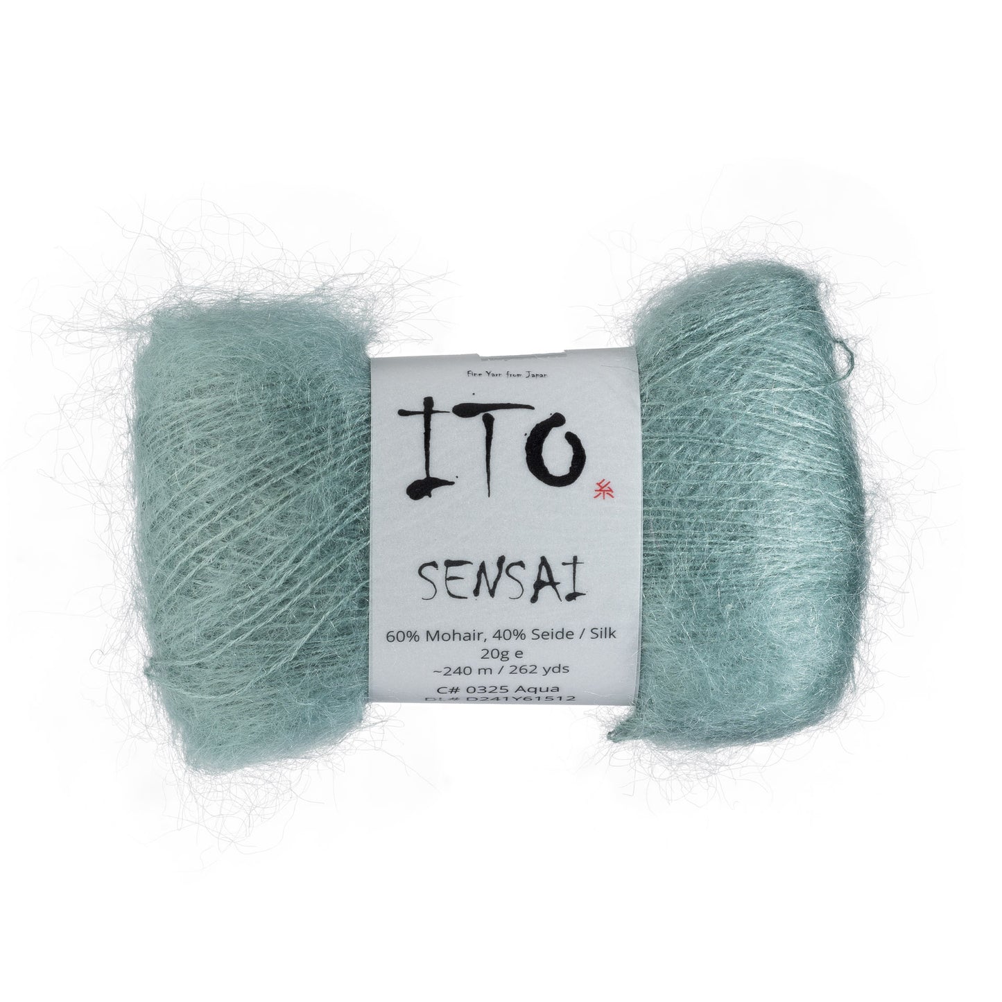 ITO Sensai delicate mohair yarn, 325, Aqua, comp: 60% Mohair, 40% Silk