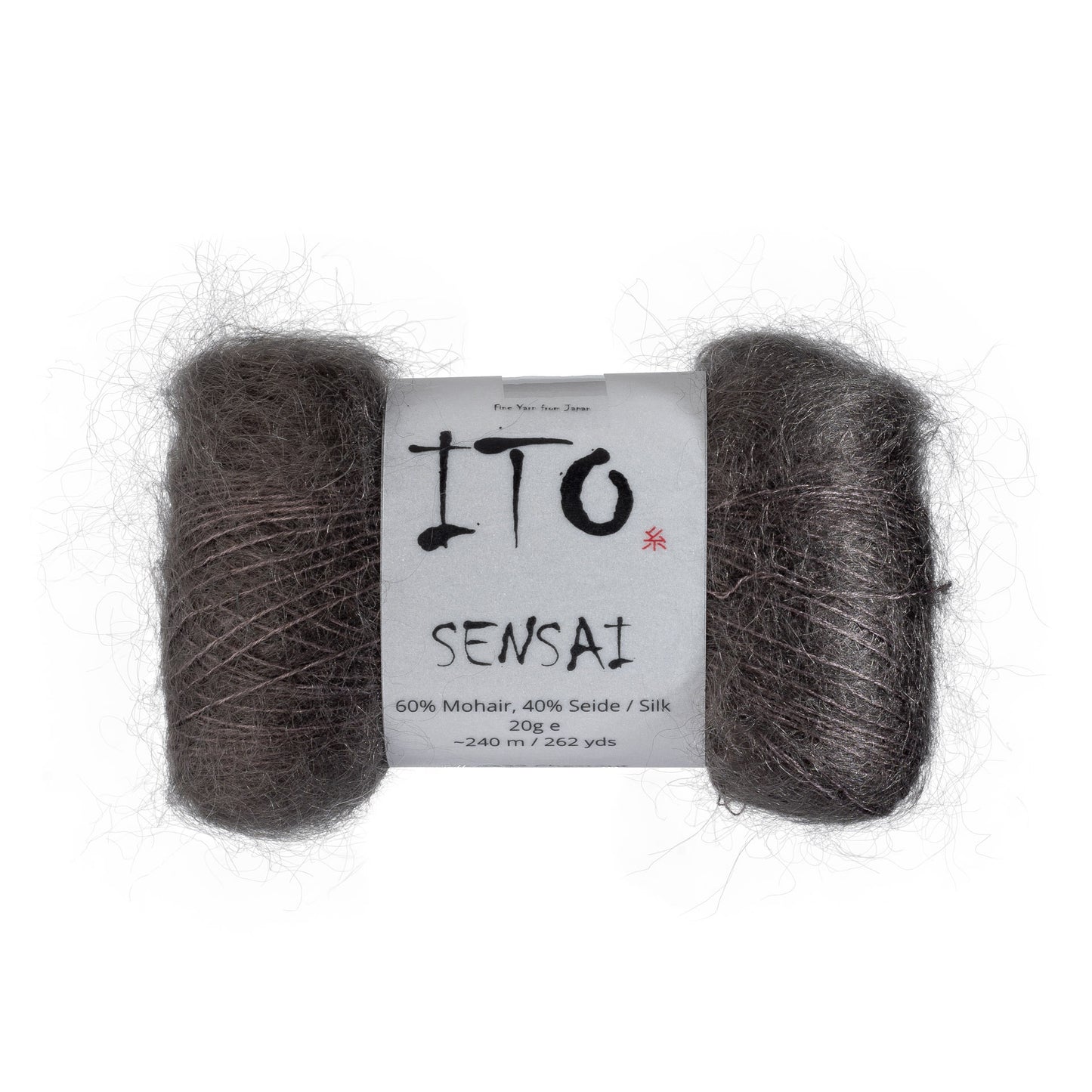 ITO Sensai delicate mohair yarn, 333, Chestnut, comp: 60% Mohair, 40% Silk