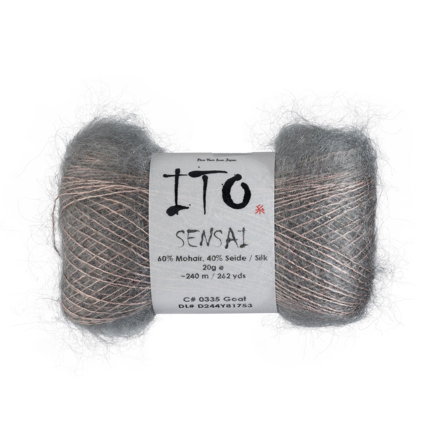 ITO Sensai delicate mohair yarn, 335, Goat, comp: 60% Mohair, 40% Silk