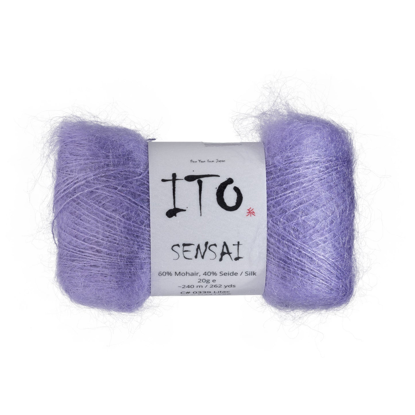 ITO Sensai delicate mohair yarn, 339, Lilac, comp: 60% Mohair, 40% Silk