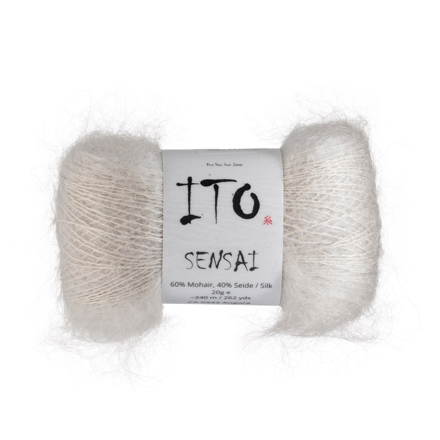 ITO Sensai delicate mohair yarn, 343, Angora, comp: 60% Mohair, 40% Silk