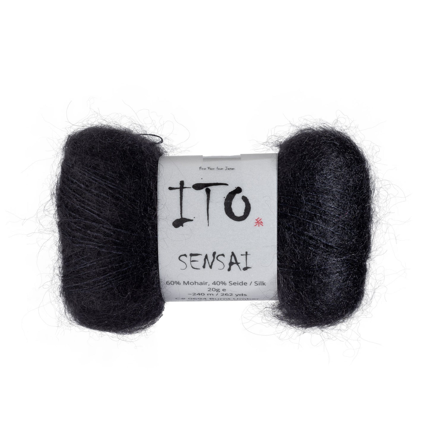 ITO Sensai delicate mohair yarn, 694, Burnt Umber, comp: 60% Mohair, 40% Silk