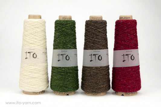 ITO Shimo woolen spun yarn comp: 80% Wool and 20% Silk