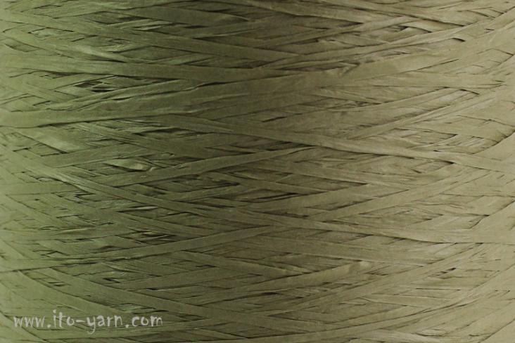 ITO Wagami linen based tape yarn, color 524 Green, comp: 100% Paper