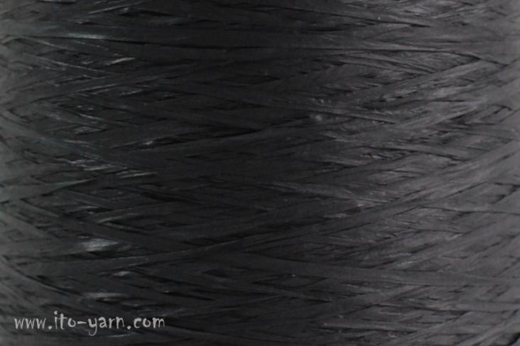 ITO Wagami linen based tape yarn, color 527 Black, comp: 100% Paper