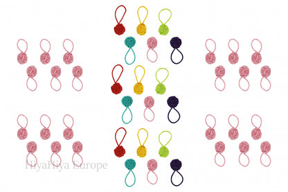HiyaHiya Mixed Yarn Ball Stitch Markers Bundle