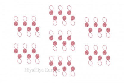 HiyaHiya Notion Tin with Pink Yarn Ball Stitch Markers and Knitter's Safety Pins Bundle