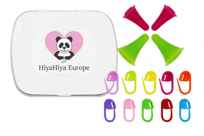 HiyaHiya Notion Tin with Classic Point Protectors and Locking Stitch Markers