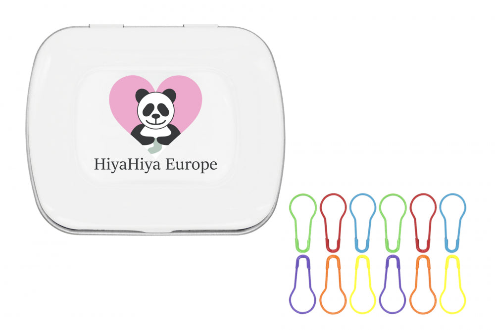 HiyaHiya Notion Tin with Coloured Knitter's Safety Pins - Pampering Shop