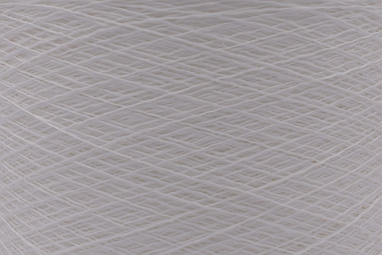  ITO Asa very fine and precious linen yarn, 073, White, comp: 72% Linen, 18% Cotton, 10% Silk