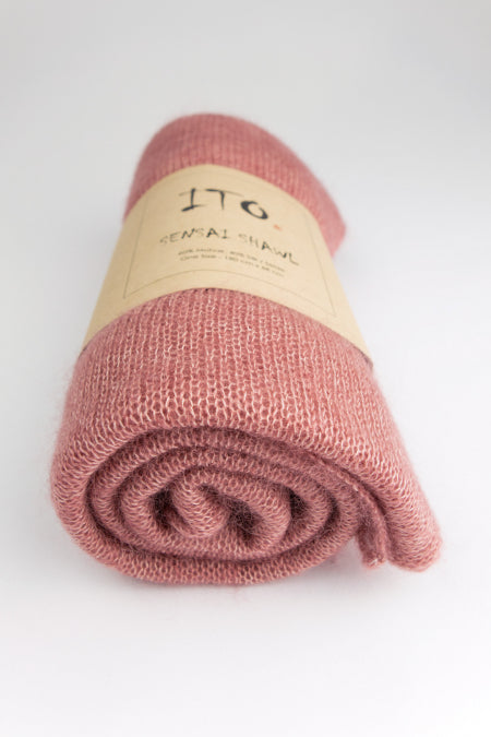 ITO Sensai Shawl of gentle yarn - comp: 60% Mohair and 40% Silk, 303, Cherry Blossom