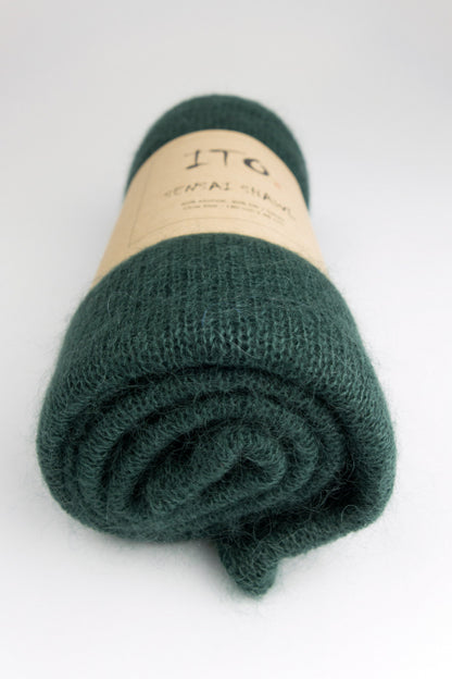 ITO Sensai Shawl of gentle yarn - comp: 60% Mohair and 40% Silk, 342, Pool Green