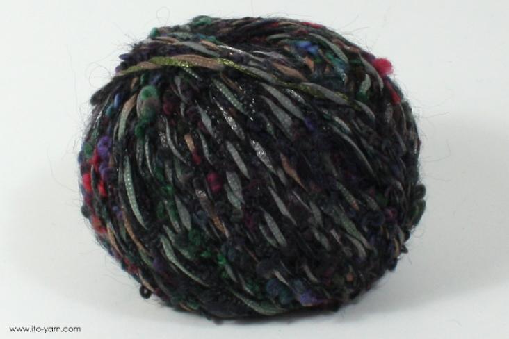 ITO MASAKI Miyabi opulent elegance yarn, 81, Black, comp: 50% Wool  34% Nylon  10% Mohair  10% Mohair