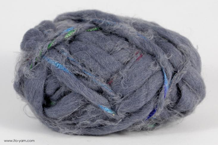 ITO MASAKI Moya slub yarn, 72, Gray, comp: 83% Wool  17% Nylon  