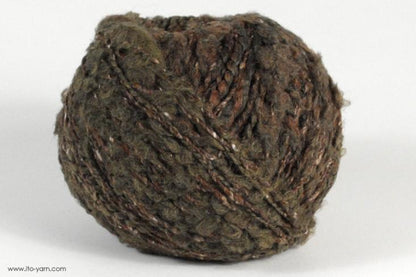 ITO MASAKI Nagomi quiet lively structure yarn, 33, Brown, comp: 68% Wool  28% Silk  4% Nylon  4% Nylon