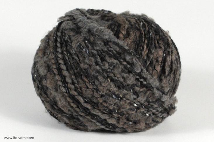 ITO MASAKI Nagomi quiet lively structure yarn, 72, Gray, comp: 68% Wool  28% Silk  4% Nylon  4% Nylon