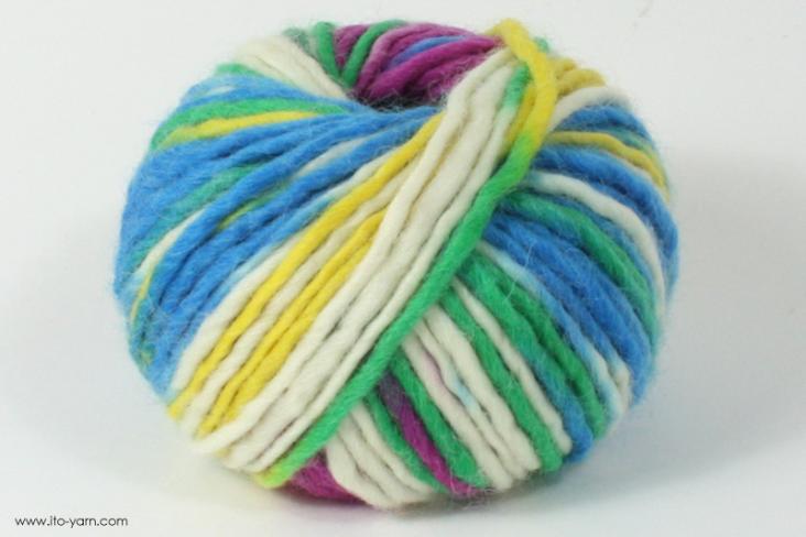 ITO MASAKI Paletto irregularly colored soft roving yarn, 01, White, comp: 100% Wool   