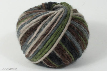 ITO MASAKI Paletto irregularly colored soft roving yarn, 33, Brown, comp: 100% Wool   