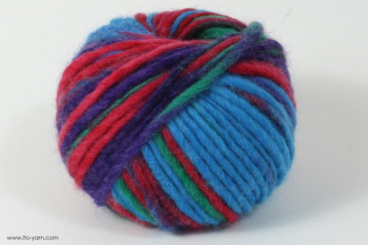 ITO MASAKI Paletto irregularly colored soft roving yarn, 81, Black, comp: 100% Wool   