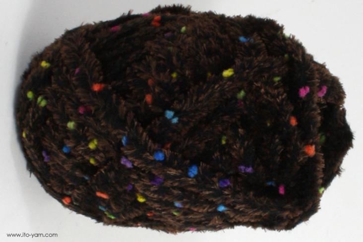 ITO MASAKI Rei classic chenille yarn, 33, Brown, comp: 90% Polyester  5% Nylon  5% Rayon  5% Rayon