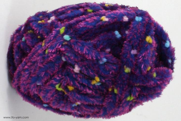 ITO MASAKI Rei classic chenille yarn, 61, Purple, comp: 90% Polyester  5% Nylon  5% Rayon  5% Rayon