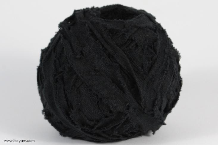 ITO MASAKI Sage woven ribbon yarn, 81, Black, comp: 100% Cotton   