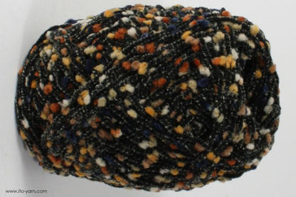 ITO MASAKI Tsuyu thin chenille yarn, 81, Black, comp: 56% Polyester  22% Nylon  22% Rayon  22% Rayon
